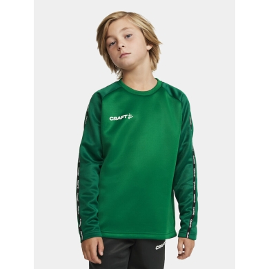 Craft Sport Long Sleeve Shirt Squad 2.0 Crew Neck (rec. Polyester, optimal freedom of movement) green Kids