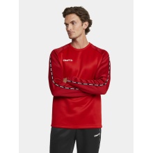 Craft Sport Long Sleeve Shirt Squad 2.0 Crew Neck (rec. Polyester, optimal freedom of movement) red Men