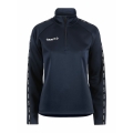 Craft Sport Long Sleeve Shirt Squad 2.0 Halfzip (ergonomic design, high elasticity) navy blue Women