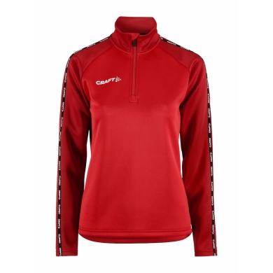 Craft Sport Long Sleeve Shirt Squad 2.0 Halfzip (ergonomic design, high elasticity) red Women