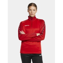 Craft Sport Long Sleeve Shirt Squad 2.0 Halfzip (ergonomic design, high elasticity) red Women