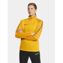 Craft Sport Long Sleeve Shirt Squad 2.0 Halfzip (ergonomic design, high elasticity) yellow/gold Women