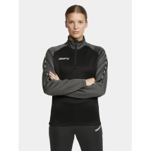 Craft Sport Long Sleeve Shirt Squad 2.0 Halfzip (ergonomic design, high elasticity) black/gray Women