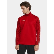 Craft Sport Long Sleeve Shirt Squad 2.0 Halfzip (ergonomic design, high elasticity) red Men