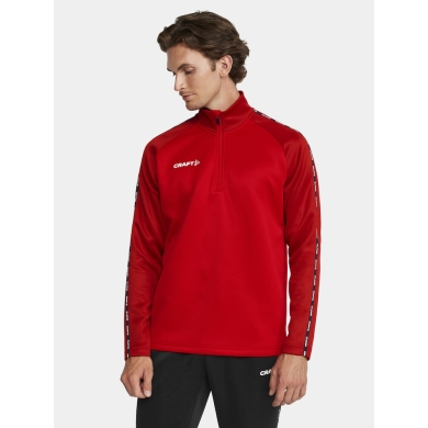 Craft Sport Long Sleeve Shirt Squad 2.0 Halfzip (ergonomic design, high elasticity) red Men