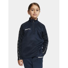 Craft Sport Long-sleeved Shirt Squad 2.0 Halfzip (ergonomic design, high elasticity) navy blue Children