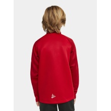 Craft Sport Long Sleeve Shirt Squad 2.0 Halfzip (ergonomic design, high elasticity) red Kids