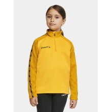 Craft Sport Long Sleeve Shirt Squad 2.0 Halfzip (ergonomic design, high elasticity) yellow/gold Children