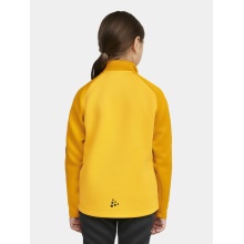 Craft Sport Long Sleeve Shirt Squad 2.0 Halfzip (ergonomic design, high elasticity) yellow/gold Children