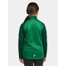 Craft Sport Long Sleeve Shirt Squad 2.0 Halfzip (ergonomic design, high elasticity) green Kids