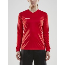 Craft Sport Long Sleeve Shirt (Jersey) Squad Solid - high elasticity, ergonomic design - red Women