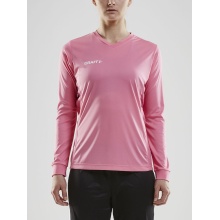 Craft Sport Long Sleeve Shirt (Jersey) Squad Solid - high elasticity, ergonomic design - pink Women