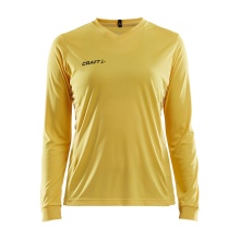 Craft Sport Long Sleeve Shirt (Jersey) Squad Solid - high elasticity, ergonomic design - yellow Women