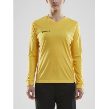 Craft Sport Long Sleeve Shirt (Jersey) Squad Solid - high elasticity, ergonomic design - yellow Women