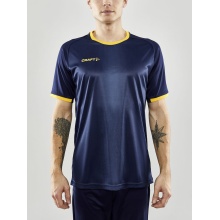 Craft Sport T-shirt (Jersey) Progress 2.0 Graphic Jersey - lightweight, functional and stretch material - navy blue/yellow Men