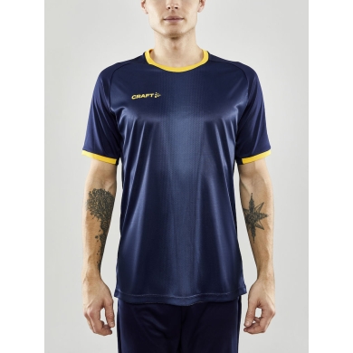 Craft Sport T-shirt (Jersey) Progress 2.0 Graphic Jersey - lightweight, functional and stretch material - navy blue/yellow Men