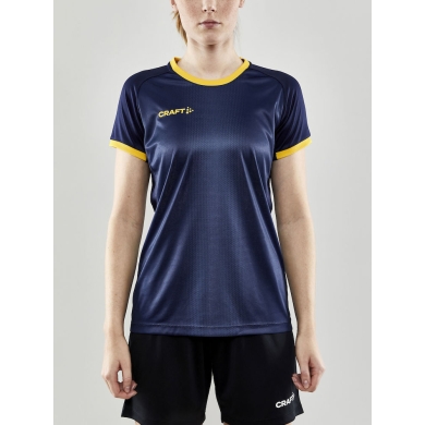 Craft Sport-Shirt (Jersey) Progress 2.0 Graphic Jersey - lightweight, functional and stretch material - navy blue/yellow Women