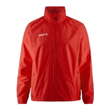 Craft Evolve Rain Jacket (lightweight, wind and water resistant, hood) red Men