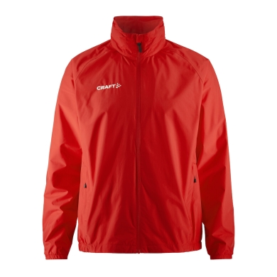 Craft Evolve Rain Jacket (lightweight, wind and water resistant, hood) red Men