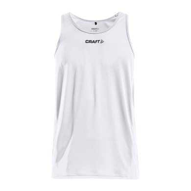 Craft Sport-Tank Rush Singlet (100% Polyester) sleeveless white Men