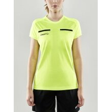 Craft Sport-Shirt Evolve Referee (rec. Polyester, Mesh Inserts) neon yellow Women