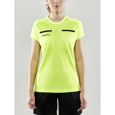 Craft Sport-Shirt Evolve Referee (rec. Polyester, Mesh Inserts) neon yellow Women