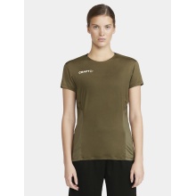 Craft Sport-Shirt Extend Jersey (recycled Polyester, Mesh Inserts) khaki green Women