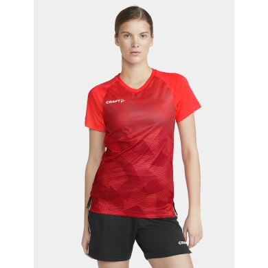 Craft Sport-Shirt (Jersey) Premier Fade Jersey (rec. Polyester, V-neck) orange/red Women