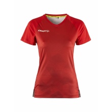 Craft Sport-Shirt (Jersey) Premier Fade Jersey (recycled Polyester, V-neck) red Women