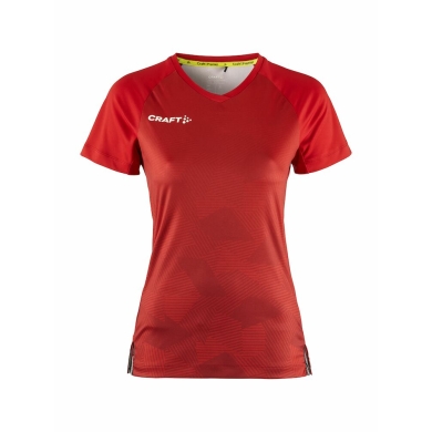 Craft Sport-Shirt (Jersey) Premier Fade Jersey (recycled Polyester, V-neck) red Women