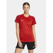 Craft Sport-Shirt Squad 2.0 Contrast Jersey (high elasticity, comfortable fit) red Women