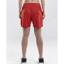 Craft sports trousers (short) Squad Solid - without inner shorts, elastic material - red women