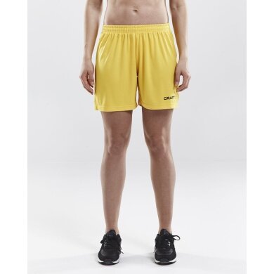 Craft Sports Shorts (Short) Squad Solid - without inner shorts, elastic material - yellow Women