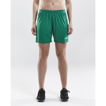 Craft sports trousers (short) Squad Solid - without inner shorts, elastic material - green women