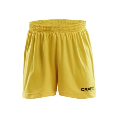 Craft Sports Shorts (Short) Squad Solid WB - with inner shorts, elastic material - yellow children