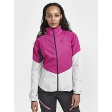 Craft Softshell Jacket Glide (windproof, water-repellent) pink/grey Women