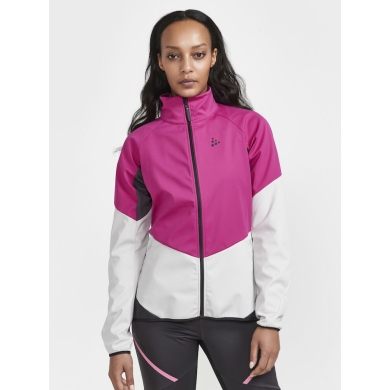 Craft Softshell Jacket Glide (windproof, water-repellent) pink/grey Women