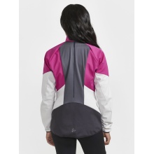 Craft Softshell Jacket Glide (windproof, water-repellent) pink/grey Women