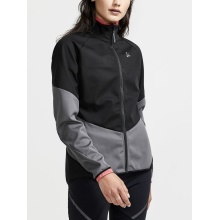 Craft Softshell Jacket Glide (windproof, water-repellent) black/granite grey Women