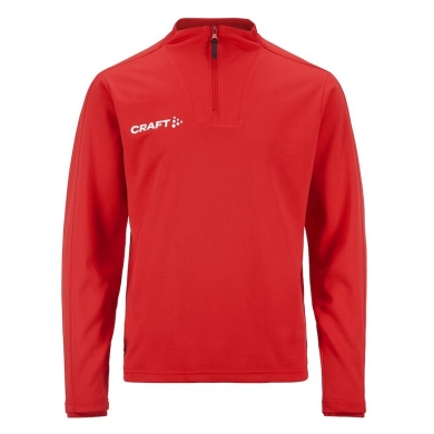 Craft Sport Long Sleeve Shirt Evolve 2.0 Halfzip (100% recycled Polyester) red Kids