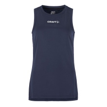 Craft Sport Tank Rush 2.0 Sleeveless Singlet (100% recycled Polyester) navy blue Ladies