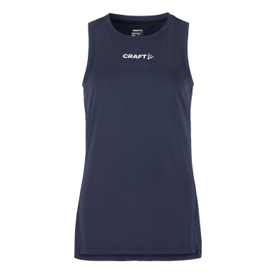 Craft Sport Tank Rush 2.0 Sleeveless Singlet (100% recycled Polyester) navy blue Ladies