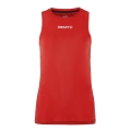 Craft Sport Tank Rush 2.0 Sleeveless Singlet (100% recycled Polyester) red Ladies