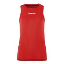 Craft Sport Tank Rush 2.0 Sleeveless Singlet (100% recycled Polyester) red Ladies