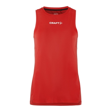 Craft Sport Tank Rush 2.0 Sleeveless Singlet (100% recycled Polyester) red Ladies