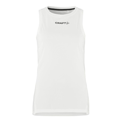 Craft Sport Tank Rush 2.0 Sleeveless Singlet (100% recycled Polyester) white Ladies