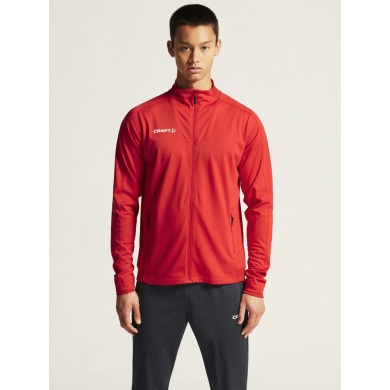 Craft Sport Training Jacket Evolve 2.0 Full Zip (durable, elastic) red Men's