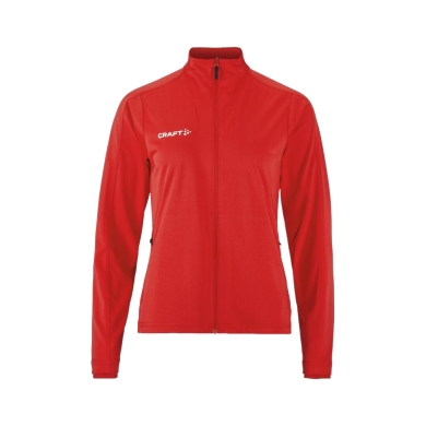 Craft Sport Training Jacket Evolve 2.0 Full Zip (durable, elastic) red ladies