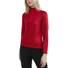 Craft Sport Long Sleeve Shirt CORE Gain (Midlayer, Half-Zip) red Ladies