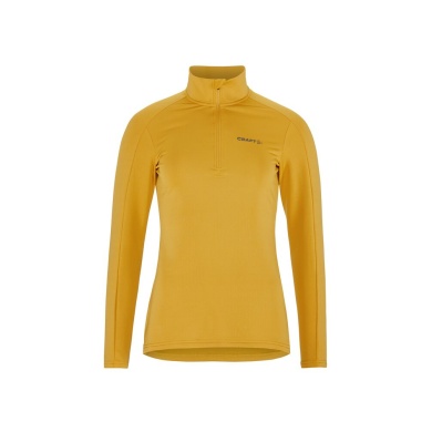 Craft Sport Long Sleeve Shirt CORE Gain (Midlayer, Half-Zip) yellow Ladies